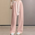 thumbnail image 2 of Bixock Women Fall and Winter Clothes,Women Casual Pants,Women's Elastic-Waist High-Waisted Drying Casual Wide-Leg Sports Pants, 2 of 5