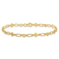 thumbnail image 3 of Auriga Fine Jewelry 925 Sterling Silver Gold-tone 7.5 inch Heart and Cross Bracelet for Women, 3 of 6