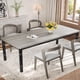 thumbnail image 2 of Yeshouse Mesa de comedor industrial, mesa de cocina larga con esquinas biseladas y patas de metal resistentes para comedor, cocina, sala de estar, fácil montaje, 2 of 7