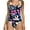 A Black, variant on YUGYXL Swim Suits for Women One Piece Floral Print Tummy Control Swimsuits Square Neck Full Coverage Bathing Suit A Black XXL