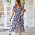 thumbnail image 4 of Women's Printed Dress Sexy Vacation Full Skirt, 4 of 4