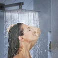 thumbnail image 5 of Matte Black 8"  Rain Shower Faucet Set Kit Thermostatic Massage System Combo, 5 of 16