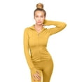 thumbnail image 6 of Women's Workout 2 Piece Jogging Tracksuit J1225-P3584 - Mustard - Small, 6 of 8