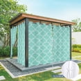 thumbnail image 4 of 1 Panel Outdoor Curtains for Patio Waterproof 54"x84", Turquoise Moroccan Weatherproof Privacy Outsides Curtains, Morocco Boho Ethnic Abstract Geometric Grommet Thermal Drapes for Cabana Porch, 4 of 8