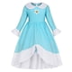 thumbnail image 3 of Vestido De Princesa Para Niñas Con Mangas Abullonadas Y Cintura Alta Para Disfrazarse En Halloween, Con Corona, Collar, Aretes, Guantes Y Accesorios, Color Rosa Claro, 3 of 4