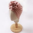 thumbnail image 4 of Generic Clearance Children's Casual Hats Baby Flower Hat Toddler Baby Boys Girls Cap Beaniess Solid Ribbed Knotted Elastics Turban Hat for Travel Hiking Christmas(,Watermelon Red), 4 of 5