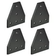 thumbnail image 1 of Placa de unión en forma de T, 60mm x 60mm x 4mm con soporte de unión de 5 agujeros para perfil de aluminio 2020, 4 piezas (negro), 1 of 2