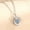 White Golden-blue, variant on PULABO Elegant Vintage 925 Sterling Silver Heart Pendant Necklace with Synthetic Cubic Zirconia, 18K en Plated, Adjustable Chain, Sweet Peach Love Heart Design,