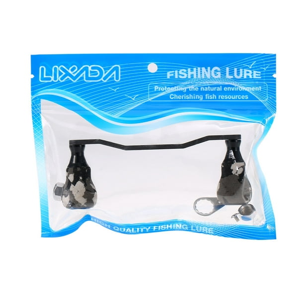 Lixada Diy Carbon Fiber Baitcasting Fishing Reel Handle Trolling Reel Rocker Left Right Fishing Reel Crank Accessory Black For Daiwa