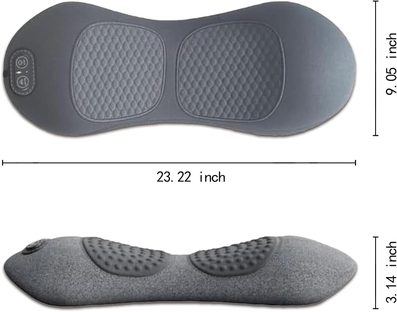 Triple Fusion Back Massager with Heat, Neck Shoulder Back Massager with Heat, Deep Tissue Neck Shoulder for Pain Relief, Vibration & Traction Therapy (Light Gray)