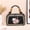 Black, variant on Women's PU Peony Butterfly Embroidery Crossbody Purse, White