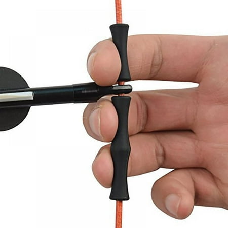 TINKER Hunting Archery Target Recurve Bowstring Finger Guard Tradition Saver Soft Silicon Bow String Protector Outdoor Shooting Practice Gear Quick Shot Finger Guard
