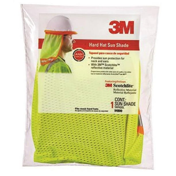 3M 9480080030 High Visibility Yellow/Orange ANSI Hard Hat Sun Shade