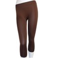 thumbnail image 5 of Womens Sexy Seamless Capri Leggings Tights Stretch Cropped Skinny Long Hot Brown, 5 of 5