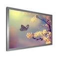 thumbnail image 2 of Designart 'Ancient Butterfly Flying To A White Flower' Traditional Framed Art Print, 2 of 4