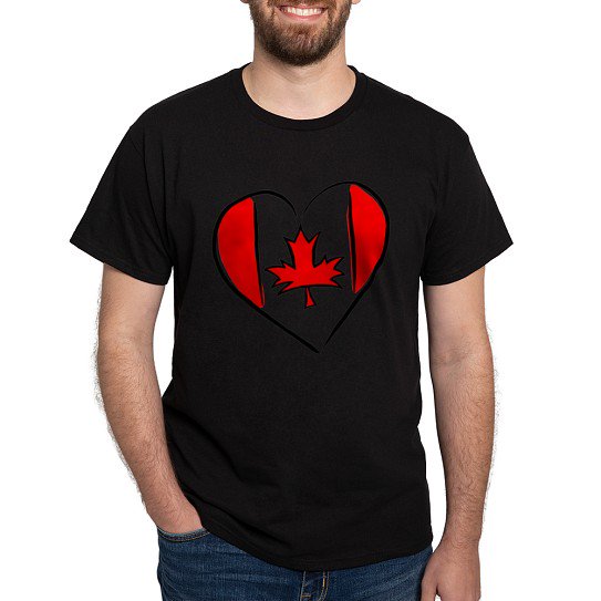 CafePress - I Love Canada Light T Shirt - Men's Classic Cotton T-Shirts