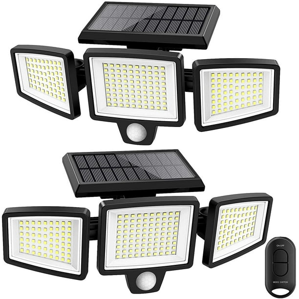 Solar Lights Outdoor 210led 2500lm, Wireless Security Lights With Remote