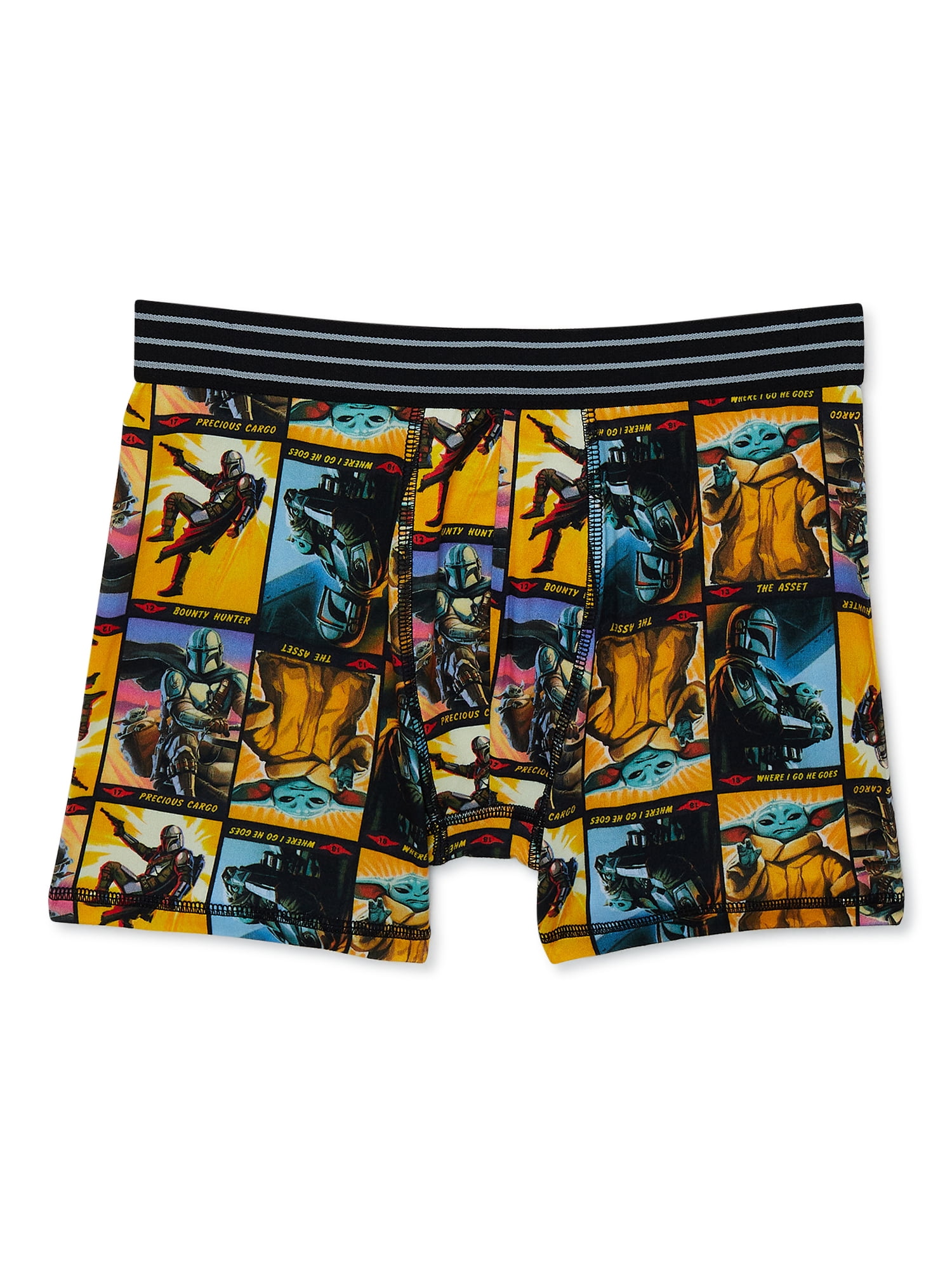 Star Wars Boys The Mandalorian Boxer Brief Underwear, 4-Pack, Sizes 4-14
