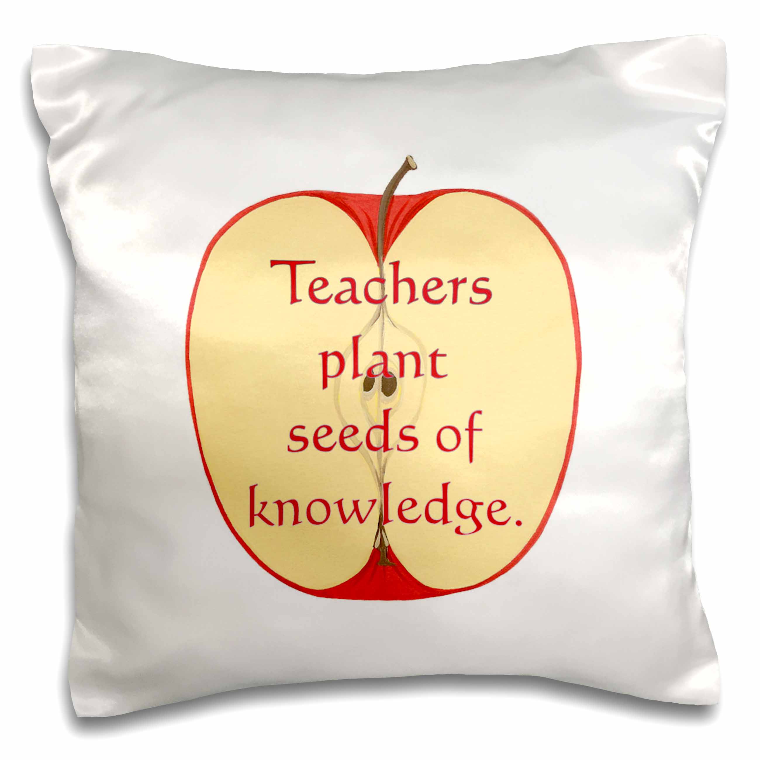 Sliced Apple Teachers Plant Seeds of Knowledge 16x16 inch Pillow Case