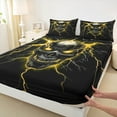 thumbnail image 3 of Castle Fairy Abstract Skull 4 Pieces Queen Sheet Sets for Teens Adults,Gothic Style Ultra Soft Flat Sheet,Gradient Lightning Queen Fitted Sheet,Super Cozy Room Decor, 3 of 7