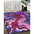 thumbnail image 3 of Ahgly Company Machine Washable Indoor Round Transitional Purple Area Rugs, 5' Round, 3 of 7