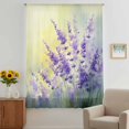 thumbnail image 3 of Lavender Sheer Curtains 54 Inches Long, Purple Floral Spring Country Nature Wildflower Plant Light Filering Curtains, Breathable Simi Curtain Privacy Drapes for Kitchen Bathroom Window Treatment, 3 of 9