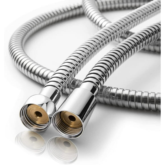 Shower Hose. 48 Inch Bidet Hose High Pressure Explosion Proof Toilet Hose for Bidet Sprayer Stainless Steel Electroplating Handheld Shower Hose Flex Hoses Extension with Woven Ier
