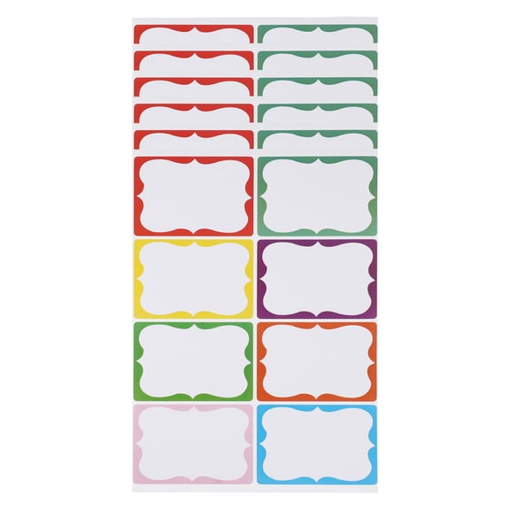 Unique Bargains Handwritable Gift Stickers 3"x2" 6PCS Colorful Model B