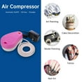 thumbnail image 2 of Mini Portable Air Compressor Set w/ Hose Built-in Airbrush Holder Makeup Nail Art Body Painting Tattoo Beauty Pink, 2 of 8