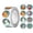 1#Grey, variant on Christmas Glitter Stickers Roll, 500Pcs/Roll, Self-Adhesive Sparkly Xmas Sealing Stickers, Shiny Decorative Label Roll, Christmas Adhesive Sealing Sticker, Xmas Gift Decor Sticker for Gift Wrapping