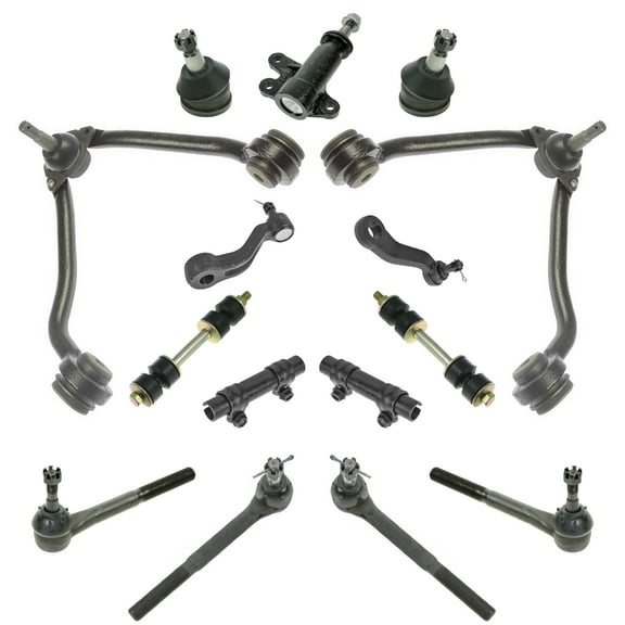 TRQ Control Arm Ball Joint Tie Rod Idler Pitman Sway Suspension Kit 15pc PSA63524