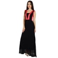 thumbnail image 4 of Bimba Womens Long Maxi Gown Sheer Georgette Dress Classy Chic Clothing, 4 of 8
