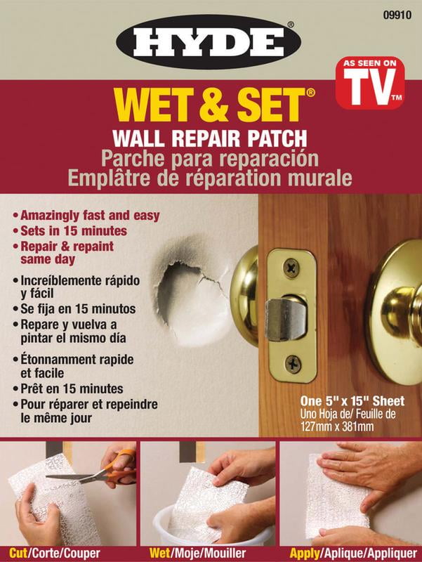 Hyde Tools Wet & Set Wall and Ceiling Repair Patch, 5 in W x 15 in L