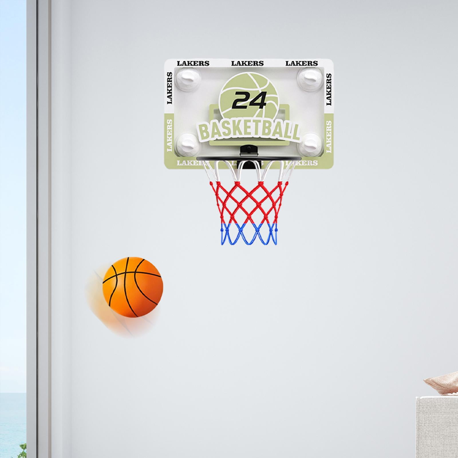 Luwecf Basketball Hoop Wall Mounted Foldable Accessories Supplies Suction Cup Backboard Small