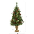 thumbnail image 4 of Nearly Natural 4' Pine, Pinecone and Berries Artificial Christmas Tree in Decorative Urn, 4 of 9