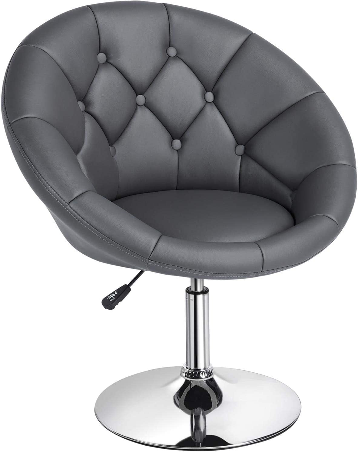 Swivel Accent Chair Height Adjustable Modern Round Back Tilt Chair with