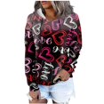 thumbnail image 1 of Sudaderas con capucha y cuello vuelto para mujer, sudaderas con estampado de manga larga, suéteres, Tops con cordón Fridja  czfsfas5675, 1 of 6