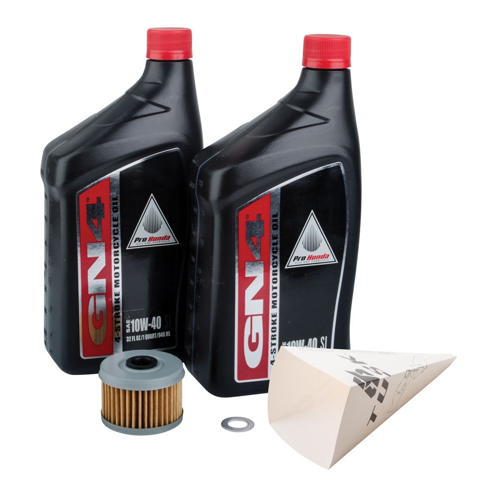 Tusk 4Stroke Oil Change Kit for ProHonda GN4 10W40 For HONDA TRX