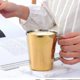 thumbnail image 5 of Gold Stainless Steel Coffee Cup with Handle, 300ml Capacity, 5 of 5