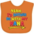 thumbnail image 3 of Inktastic Yeah I'd Rather Be with My Nana in Red Yellow and Blue Boys or Girls Baby Bib, 3 of 4