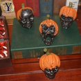 thumbnail image 2 of Halloween Skull Resin Statue Halloween for Office Home Desktop Ornament Figurine, 2 of 5