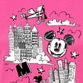 thumbnail image 3 of Disney - Mickey Mouse - Skyscraper, Airplanes, & Clouds Sketch - Juniors Fitted Graphic T-Shirt, 3 of 5