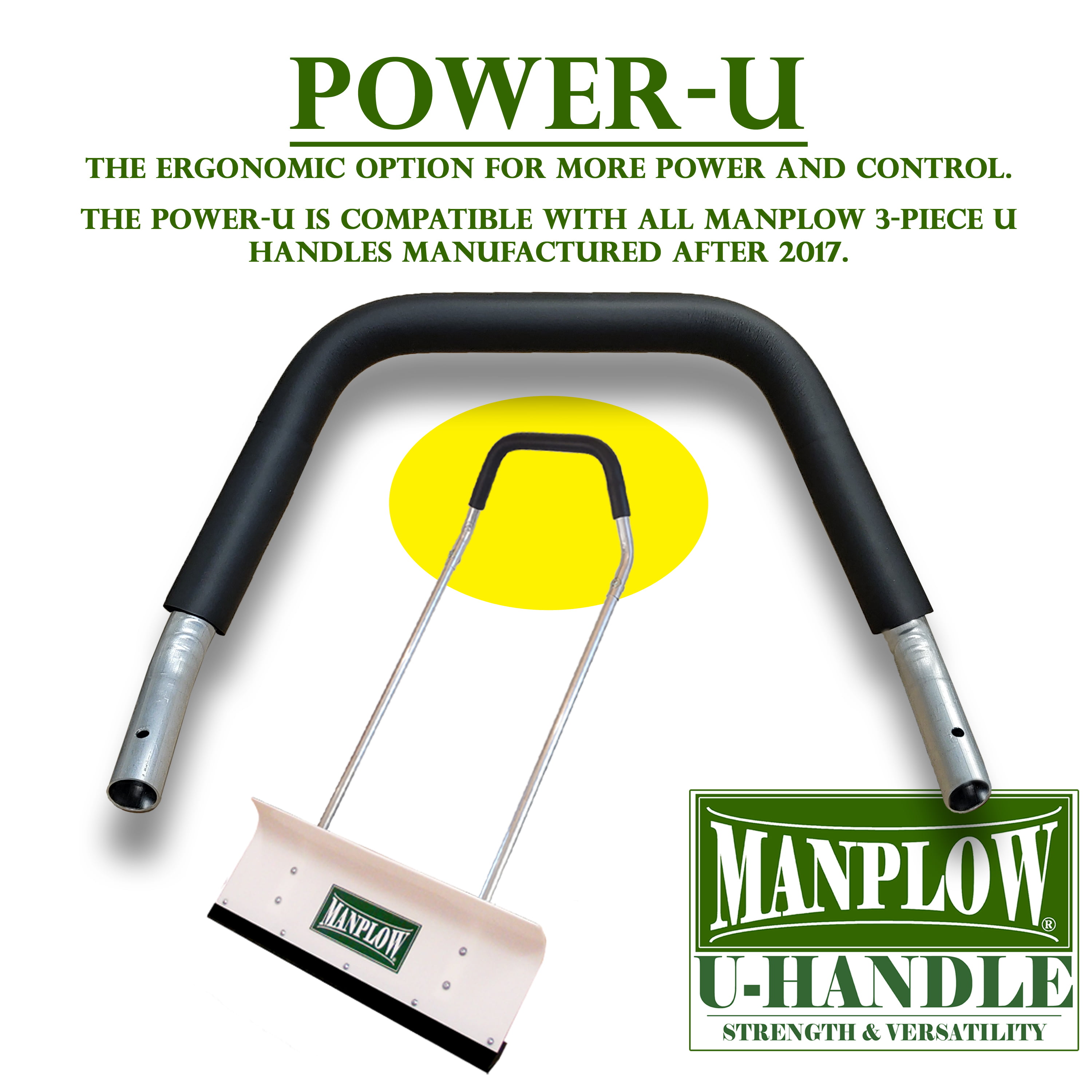 MANPLOW PRO24 with Power U Handle Upgrade, 24