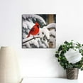 thumbnail image 3 of JRXY Cardinal Canvas Print - Snowy Tree Lighted Wall Art - Winter Scene Picture 20x20 in, 3 of 4