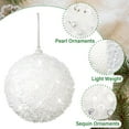 thumbnail image 3 of KUCASI 12PCS 3.15" Christmas Ball Ornaments Glitter Shatterproof Christmas Tree Ornaments Sequin Xmas Hanging Balls Decorations for Wedding Party Holiday, 3 of 8