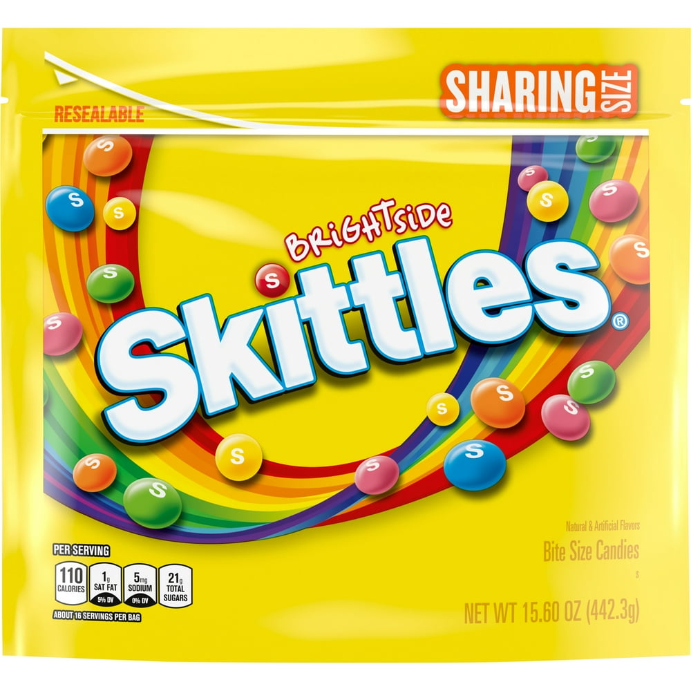 Skittles Brightside Sharing Size Candy Bag, 15.6 Oz