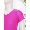 thumbnail image 6 of iiniim Kids Boys Girls Short Sleeves Ballet Dance Unitard Gymnastics Leotard Athletic Biketards Sports Bodysuit Purple 14, 6 of 7