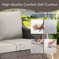thumbnail image 6 of Bellefurn Patio 3 Seater Outdoor Sofa Outdoor Couch with Waterproof Sofa Cover,High Back Rattan Deep Seat Sofa for Outdoor,Lawn,Backyard, 6 of 10