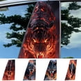 thumbnail image 2 of 2-Piece Set Car Center Pillar Sticker Car Door B Pillar Decal Black Wolf Engulfed -, 2 of 4