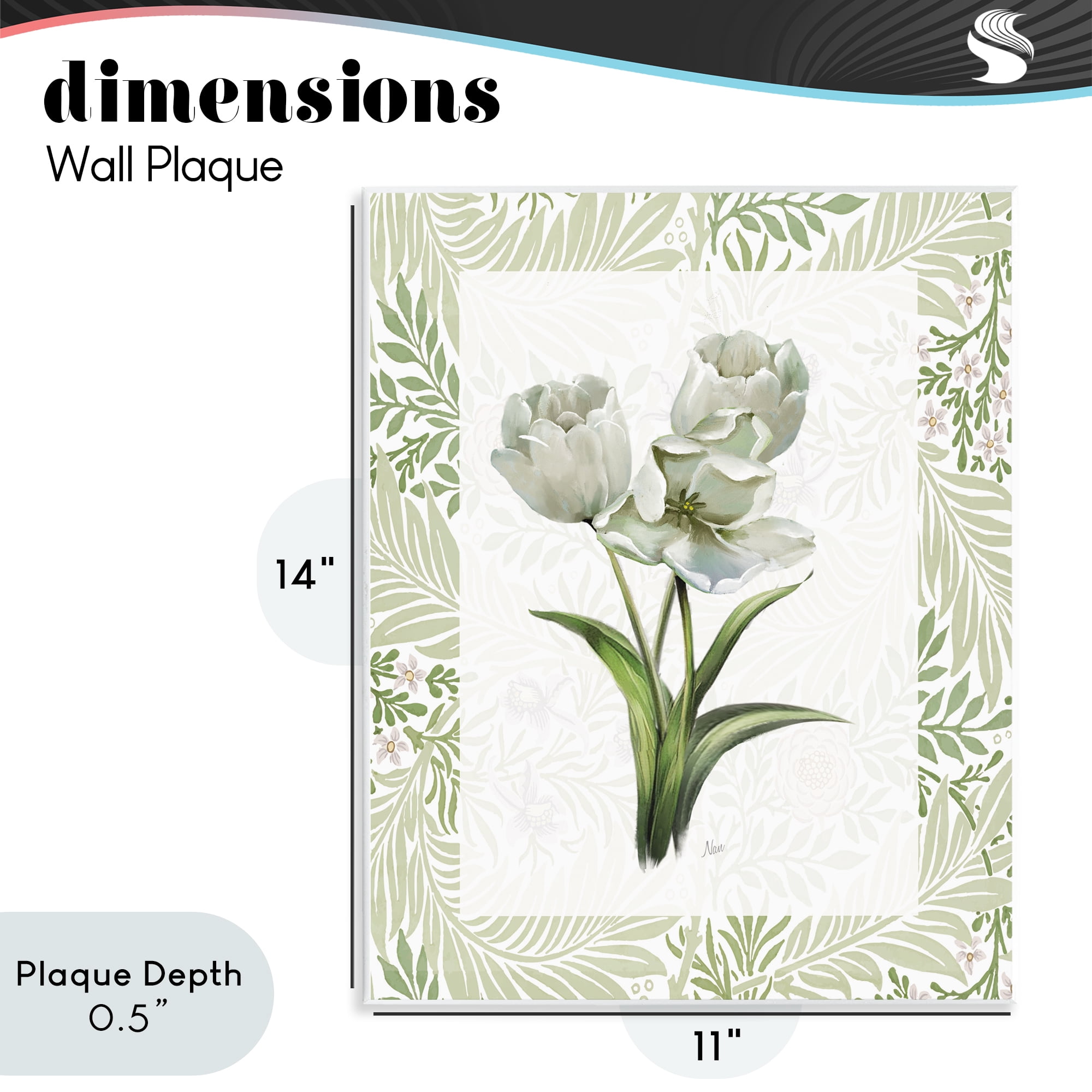 Stupell Industries Fresh Spring Tulip Bouquet Wall Plaque Art, design by Nan
